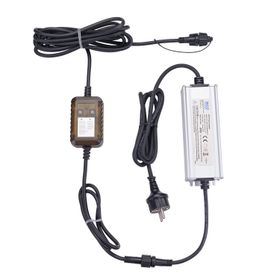 Trasformatore con Controller Connect+ fino a 6000 led, giochi di luce e luce fissa, cavo nero