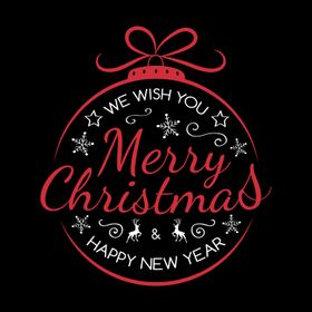 Gobo Kugel We Wish You Merry Christmas Happy New Year, Ø37-23 mm
