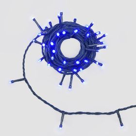 Lichterkette Connect+ 8 m, 80 LEDs blau, grünes Kabel, verlängerbar