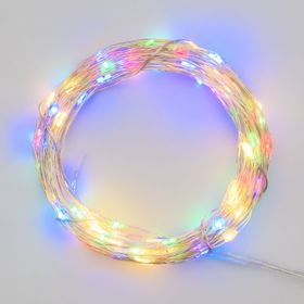 Batteriebetriebene Lichterkette 13,9 m, MicroLEDs Multicolor