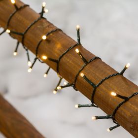 Catena a batteria 9,60 m, 240 led bianco caldo