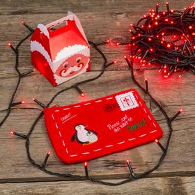 Lichterkette 25,7 m, 360 MiniLEDs rot, grünes Kabel