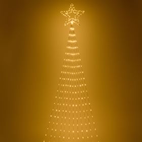 h 4m Magic Tree Comet Star, 545 Warm White Light Drops, Clear Cable
