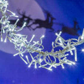 Cluster  Lichterkette 12,5 m, 1100 Mini LEDs kaltweiß