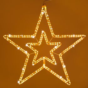Rope Light Star, 100 x h 105 cm, 374 Warm and Cold White LEDs. 