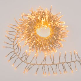 5m Warm White Connect+ Cluster Lights, 500 LEDs, transparent cable, connectable