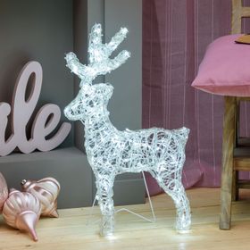 3D Christmas Figure, Acrylic Reindeer Thin, h 60 cm