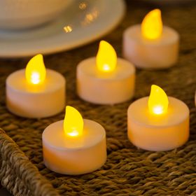 6 Bougies chauffe-plat led, blanc chaud