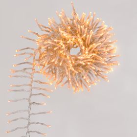 Lichterkette Cluster Connect+ 3 m, 300 LEDs Warmweiß, transparentes Kabel, erweiterbar