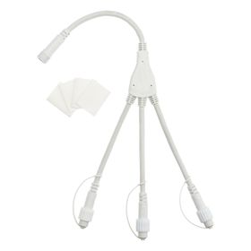 Multiconector VINTAGE LED PRO, 3 salidas, 30 cm, cable blanco