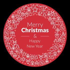 Gobo Corona Merry Christmas and Happy New Year