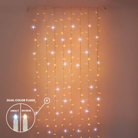 Vorhanglichter Connect ProLine 36V, 1 x H 3 m, 240 Maxiled warmweiß, transparentes Kabel