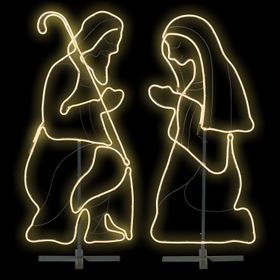 Krippenkollektion Josef und Maria aus LED Neon Lichtschlauch