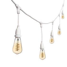 Guirlande Guinguette 5 m avec ampoules led en suspension de 4 Watt Edison spirale Ø 64 mm