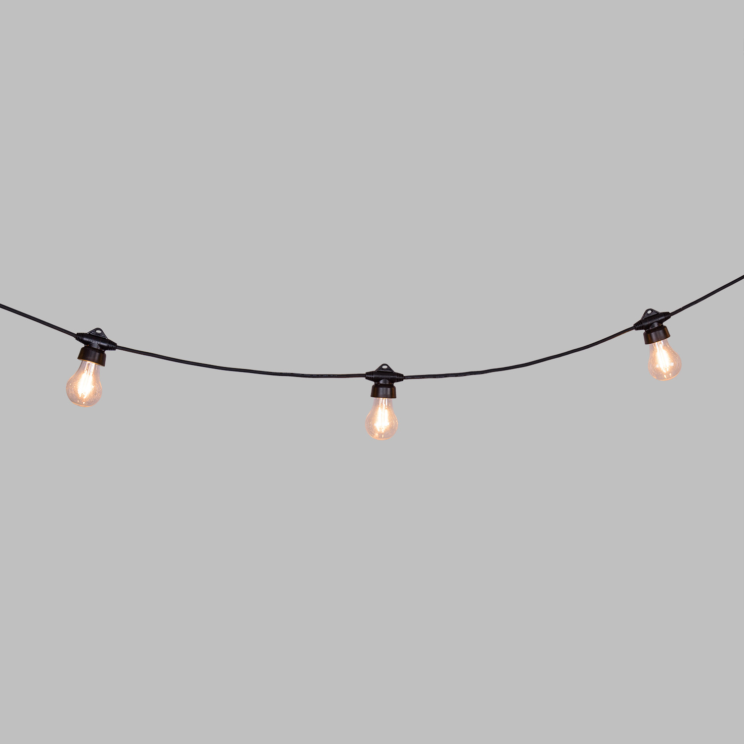 Catena 10 m, 20 lampadine Ø 60 mm, filament led bianco caldo, prolungabile, IP67 2