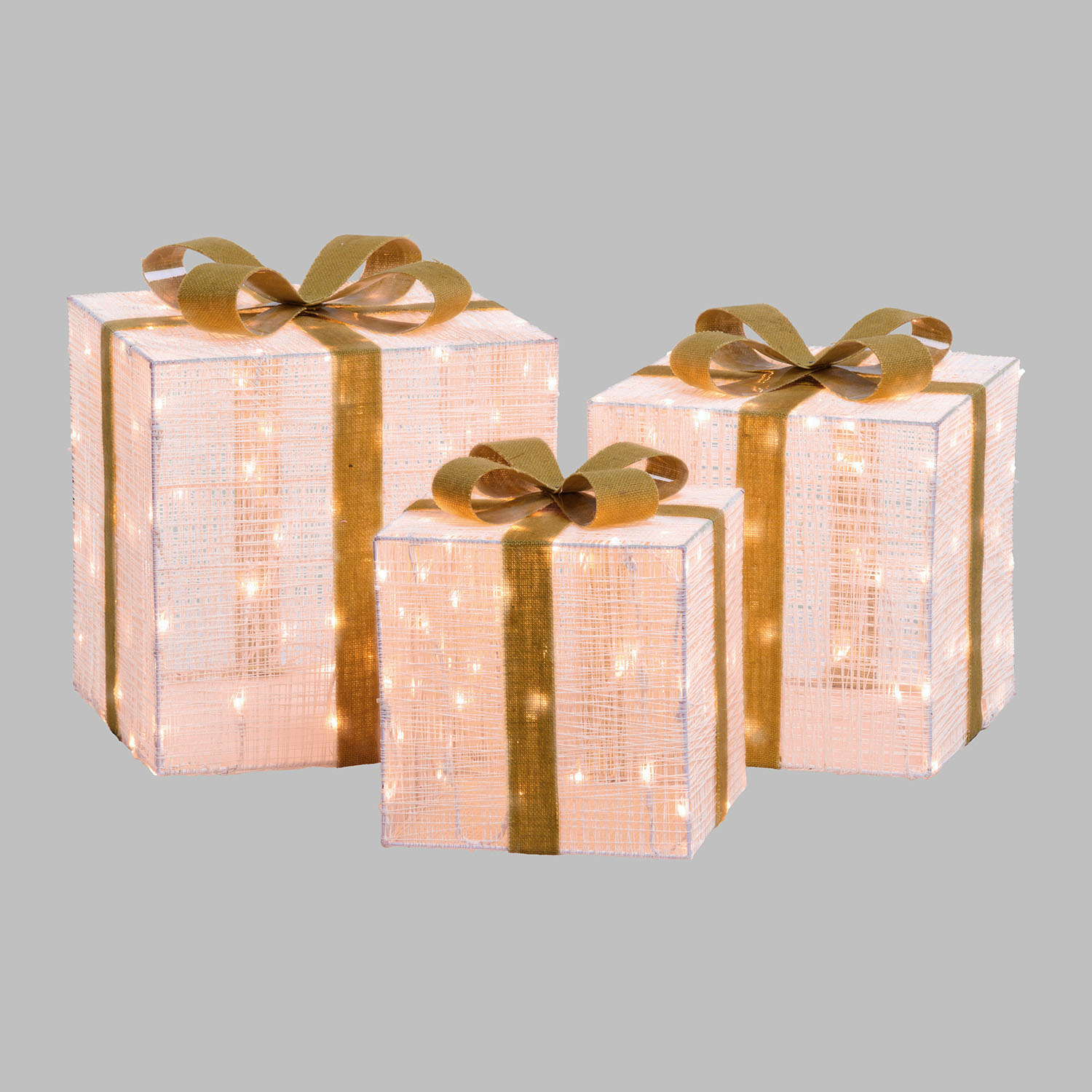 Set 3 Paquets Cadeaux 3D Light Cream & Brown, 240 Dual LED blanc extra chaud et blanc froid 4