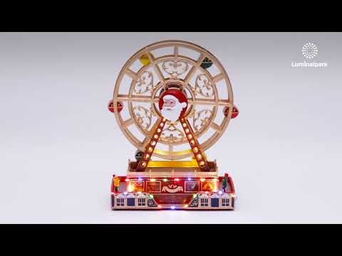 Christmas Village, Santa Claus Ferris Wheel, h 36 cm, Christmas music 2