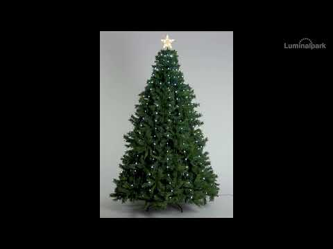 Manteau de lumière pour sapin de Noël h. 195 cm, 440 gouttes de lumière Blanc Chaud et Blanc Froid 2 Manteau de lumière pour sapin de Noël h. 195 cm, 440 gouttes de lumière Blanc Chaud et Blanc Froid 2