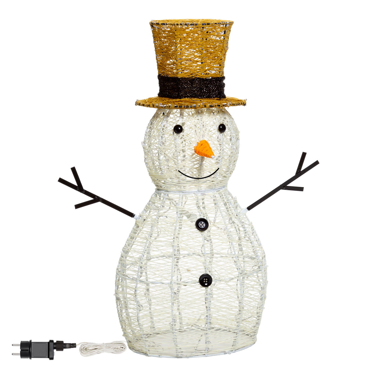 h 70 cm 160 Traditional Warm White LEDs Cream & Brown Snowman 3D Lights 6 h 70 cm 160 Traditional Warm White LEDs Cream & Brown Snowman 3D Lights 6