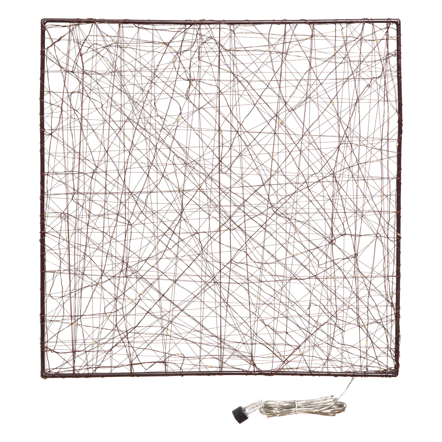 50cm Square Brown Metal Panel, 240 Warm White MicroLEDs 7 50cm Square Brown Metal Panel, 240 Warm White MicroLEDs 7