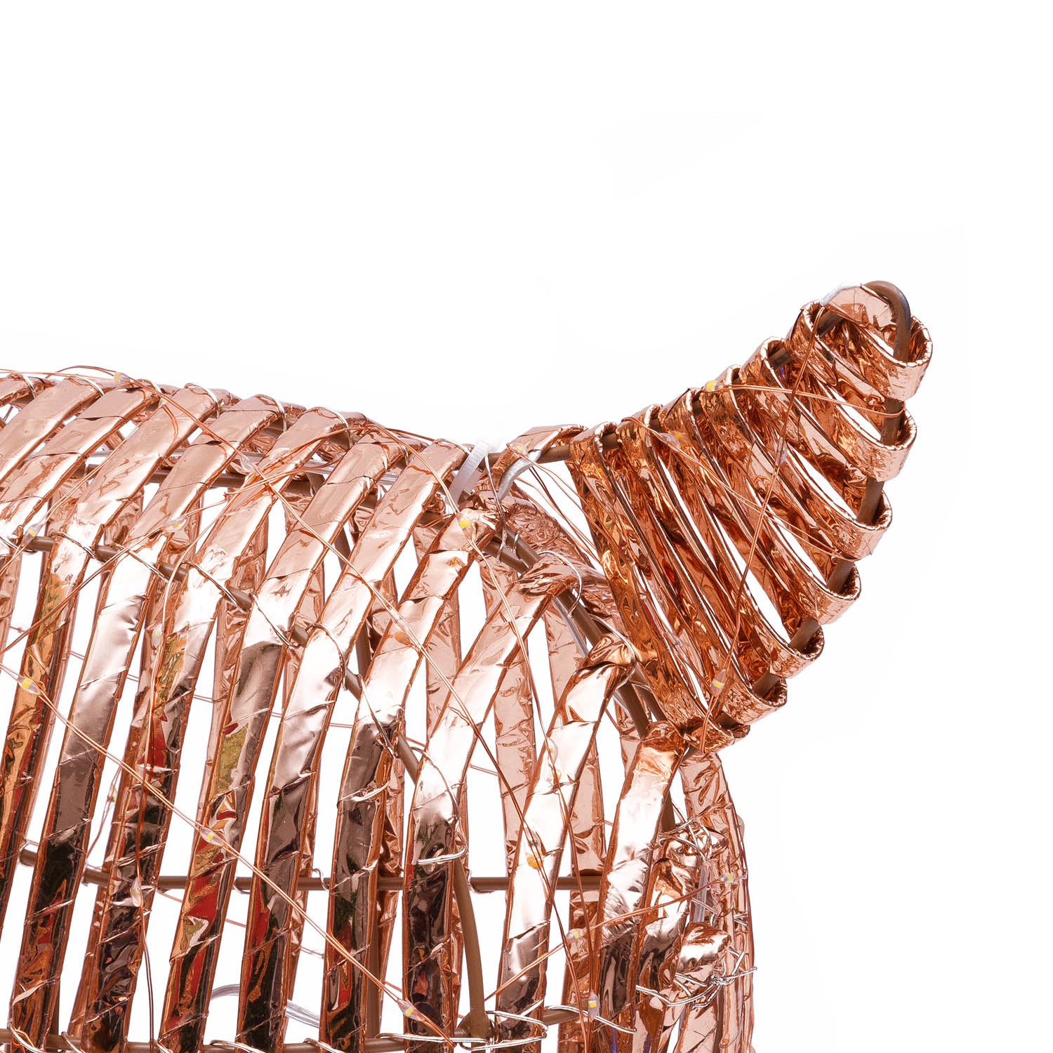 Renna che salta a coste 3D Rose Gold, h 130 cm, 960 microled bianco caldo 4