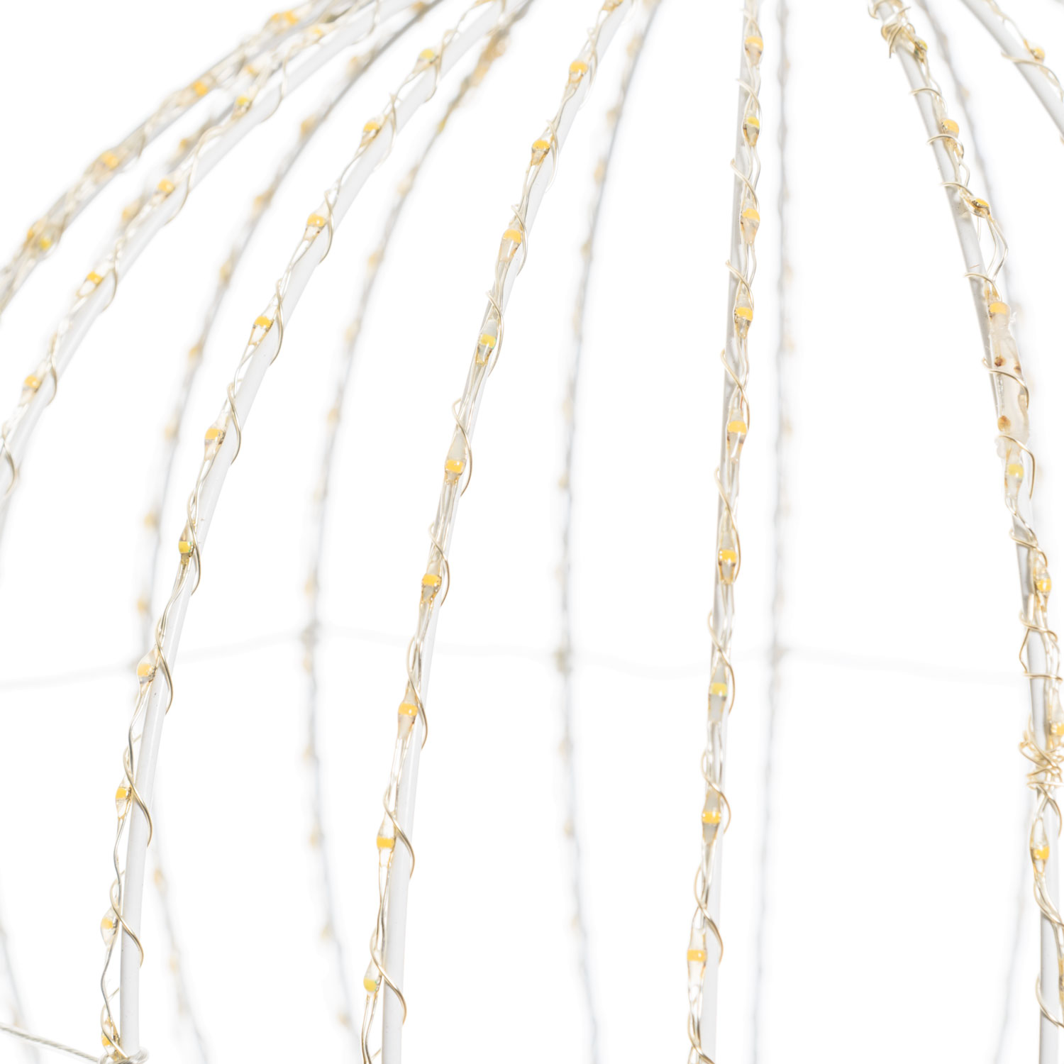 Sphère blanche pliable en 3D, Ø 30 cm, 520 microled haute densité blanc chaud et froid, intérieur 6 Sphère blanche pliable en 3D, Ø 30 cm, 520 microled haute densité blanc chaud et froid, intérieur 6