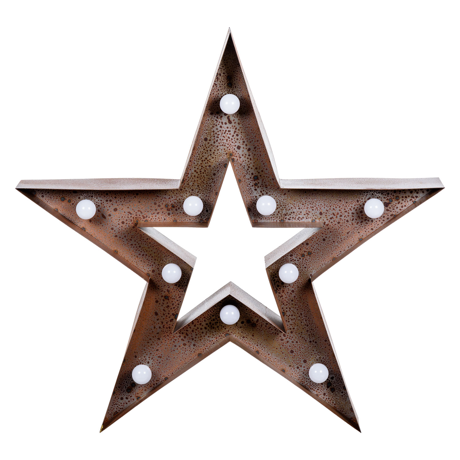 Vintage Leuchtstern aus Rusty Metall 90 cm, E14 Lampenfassungen 4 Vintage Leuchtstern aus Rusty Metall 90 cm, E14 Lampenfassungen 4