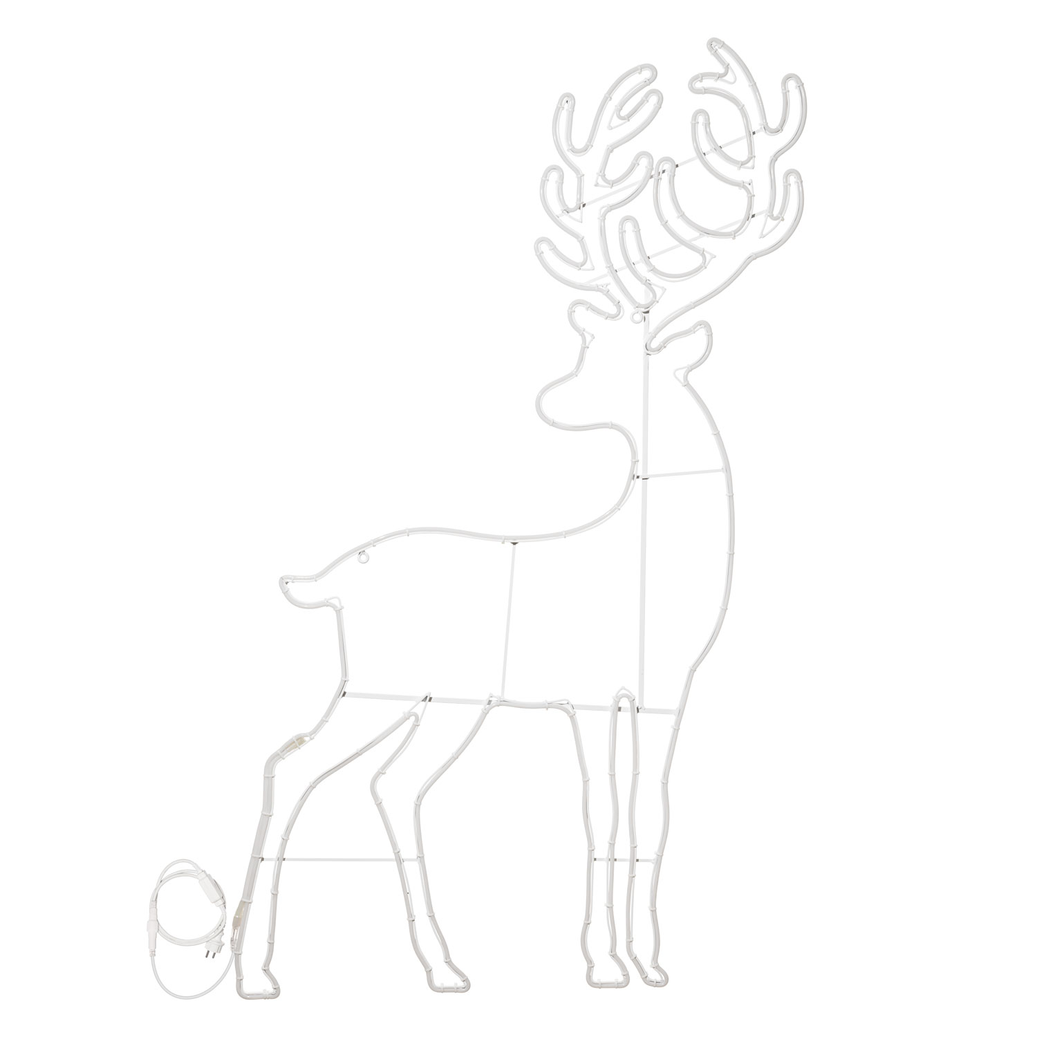 Renna effetto neon h 180 cm, led bianco caldo 3 Renna effetto neon h 180 cm, led bianco caldo 3