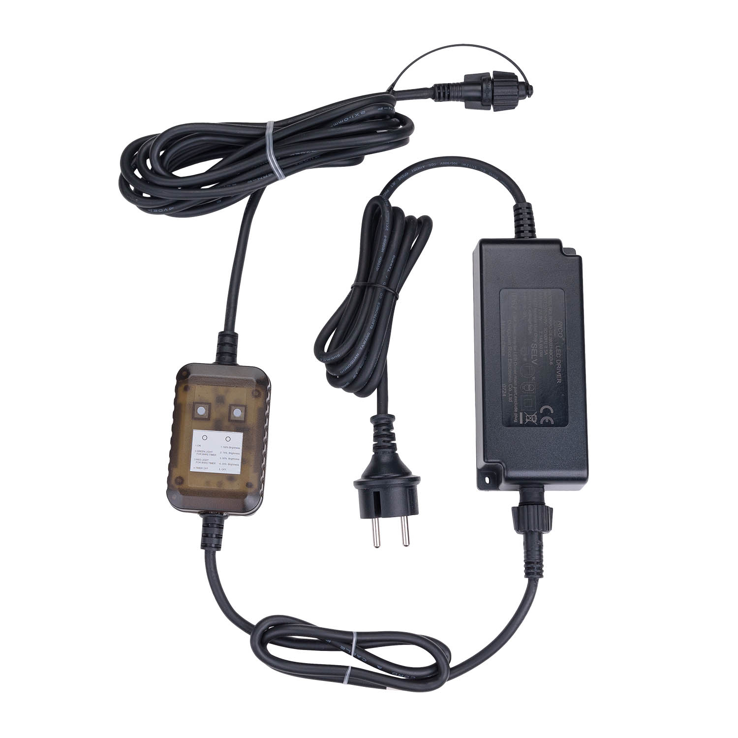 Power Supply with Controller Connect+, up to 4000 LEDs, steady light only, black cable Power Supply with Controller Connect+, up to 4000 LEDs, steady light only, black cable