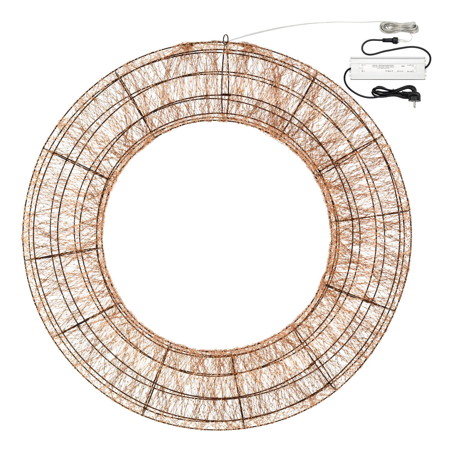 Corona 3D, Ø 110 cm, 15000 Micro led RGB cambiacolore, uso interno 3 Corona 3D, Ø 110 cm, 15000 Micro led RGB cambiacolore, uso interno 3