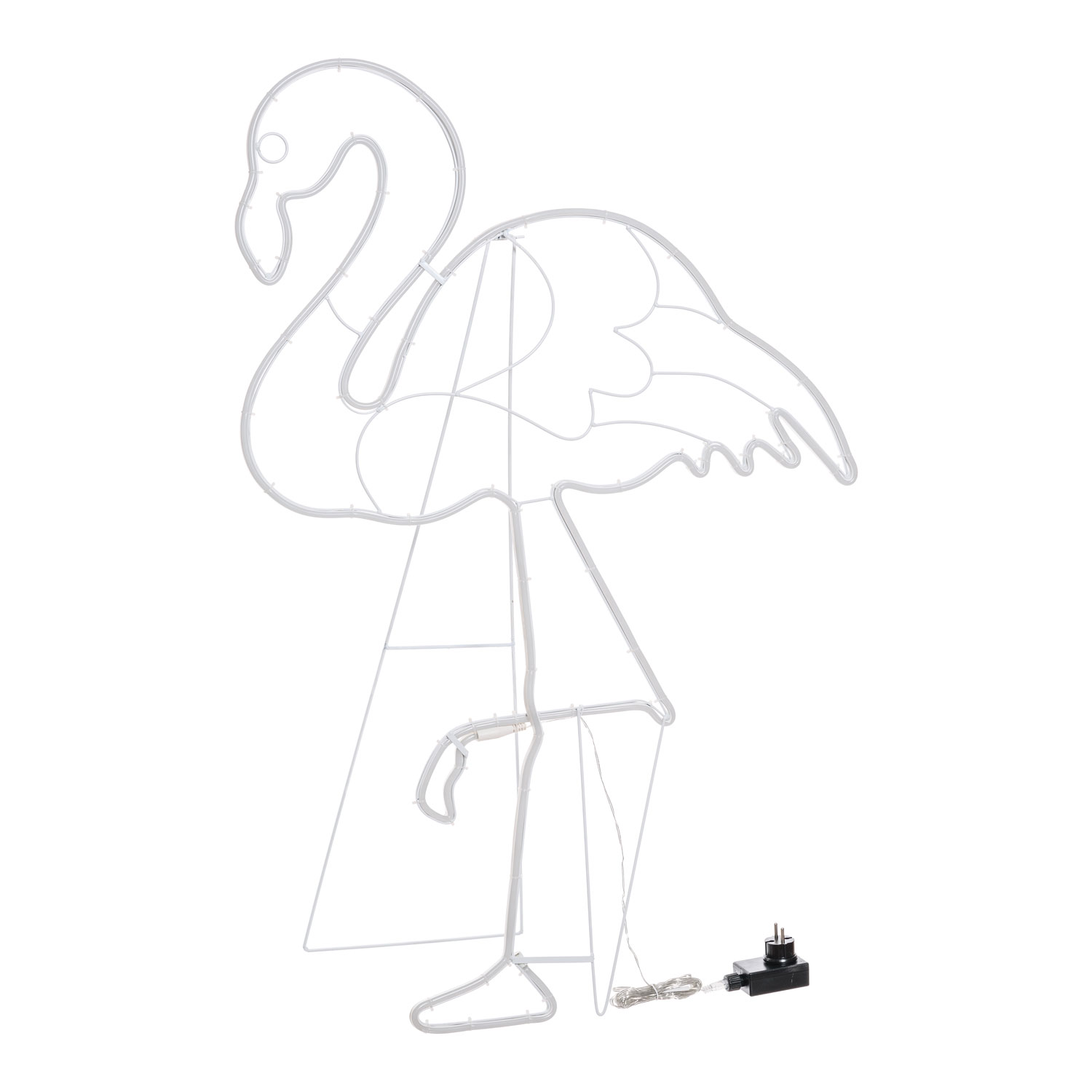 Flamant rose décoratif en tube néon, côté droit 4 Flamant rose décoratif en tube néon, côté droit 4