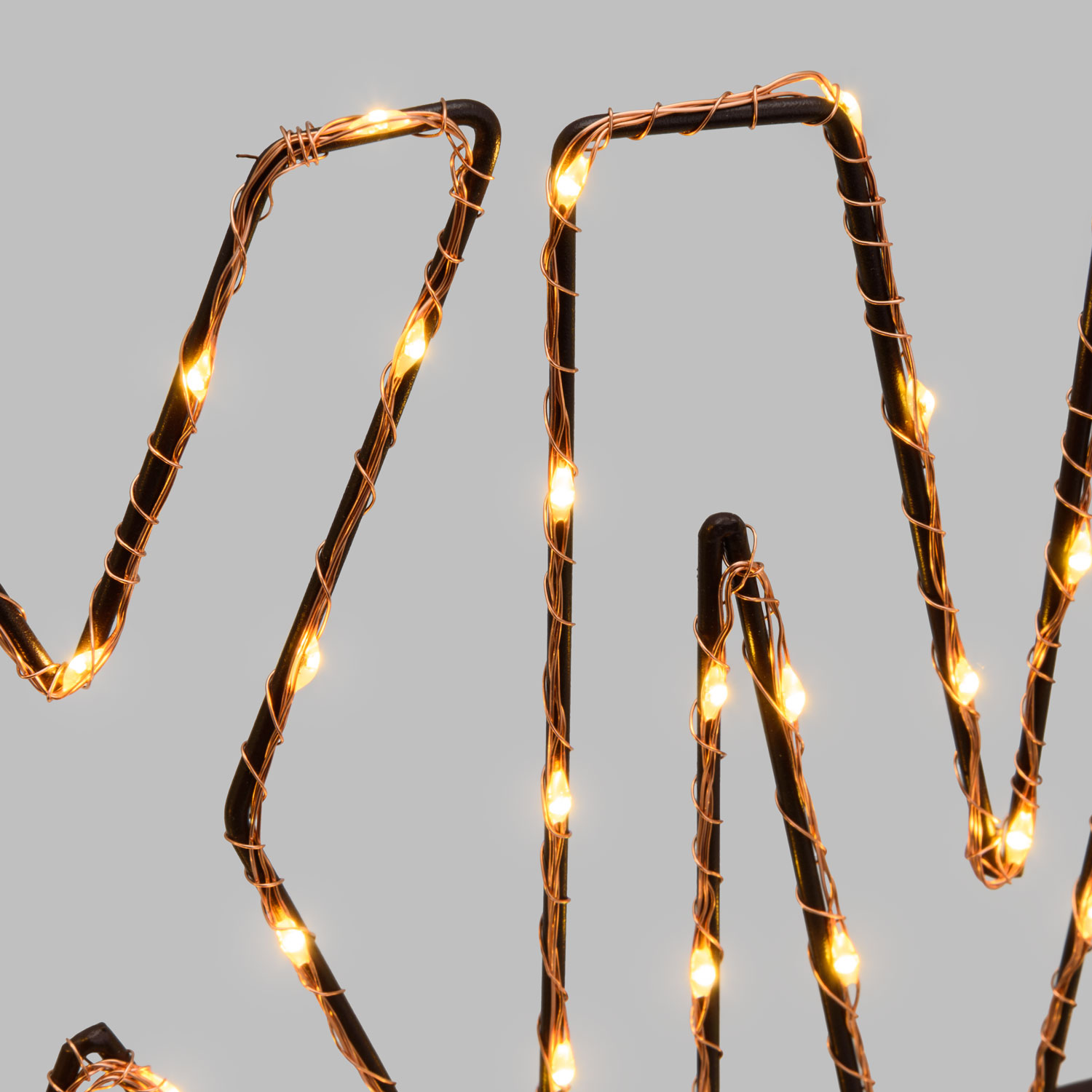 3D Xmas Sign in Brown Metal, 90 Warm White MicroLEDs 2 3D Xmas Sign in Brown Metal, 90 Warm White MicroLEDs 2