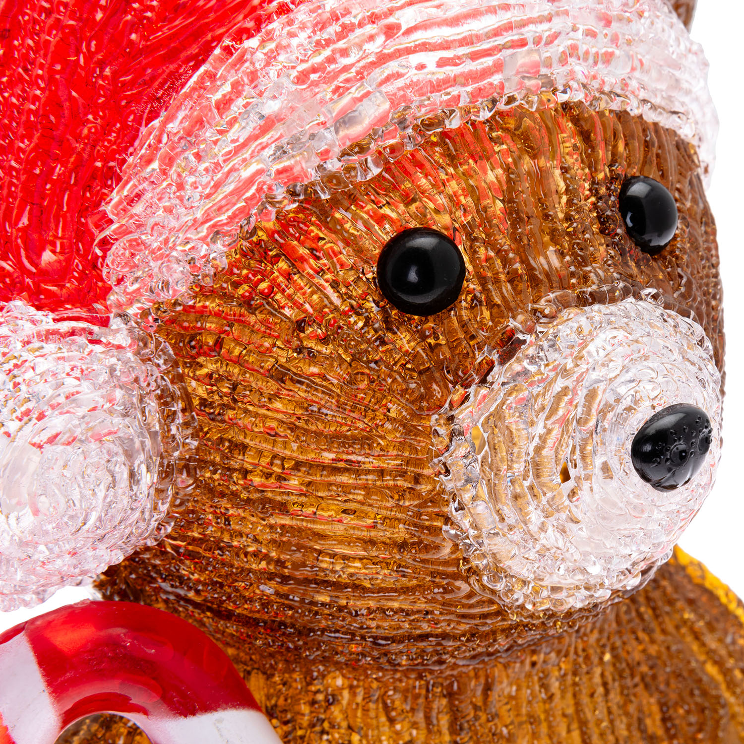 Battery-operated Christmas bear with Candy Cane, h 24 cm, 32 cold white LEDs 10 Battery-operated Christmas bear with Candy Cane, h 24 cm, 32 cold white LEDs 10