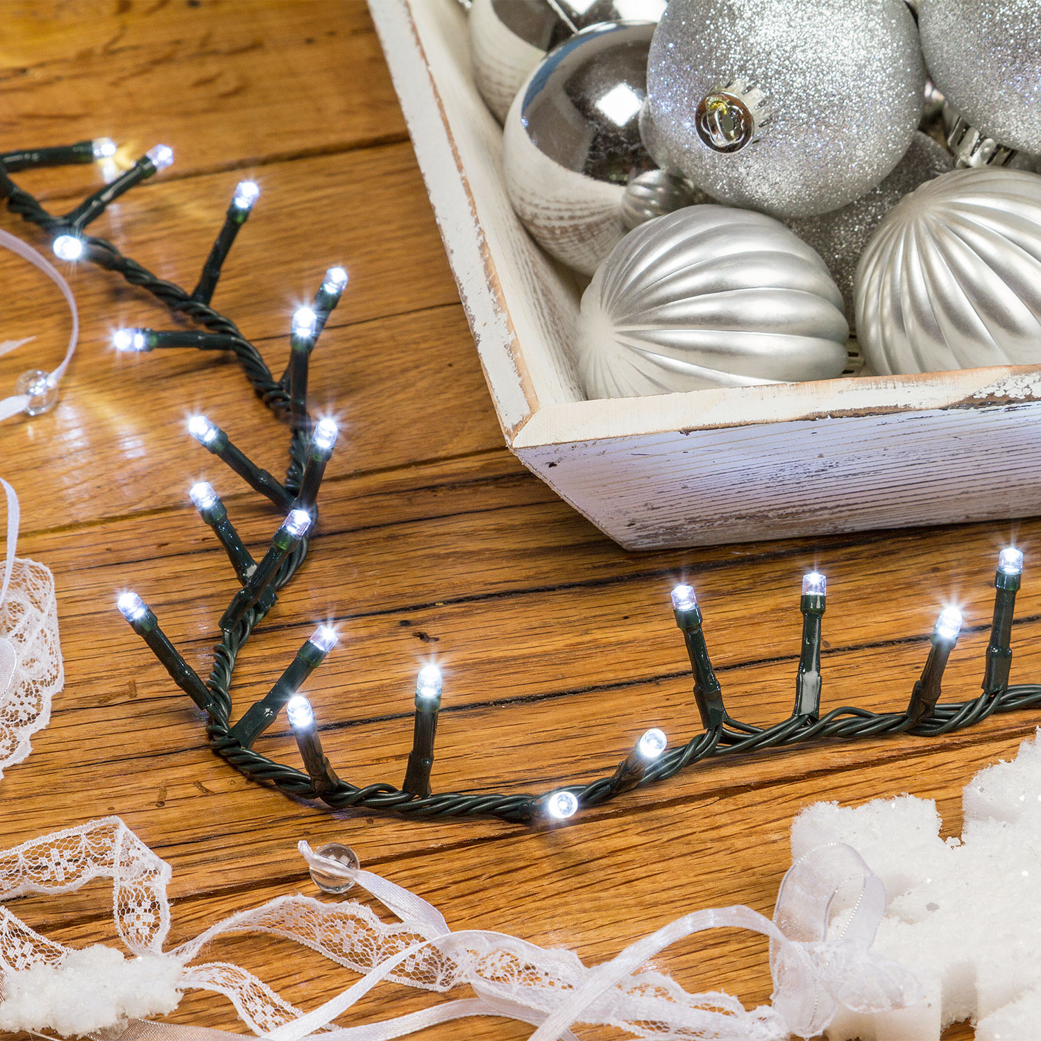 20.5m 1000 White Led Mini Cluster String Lights 4 20.5m 1000 White Led Mini Cluster String Lights 4