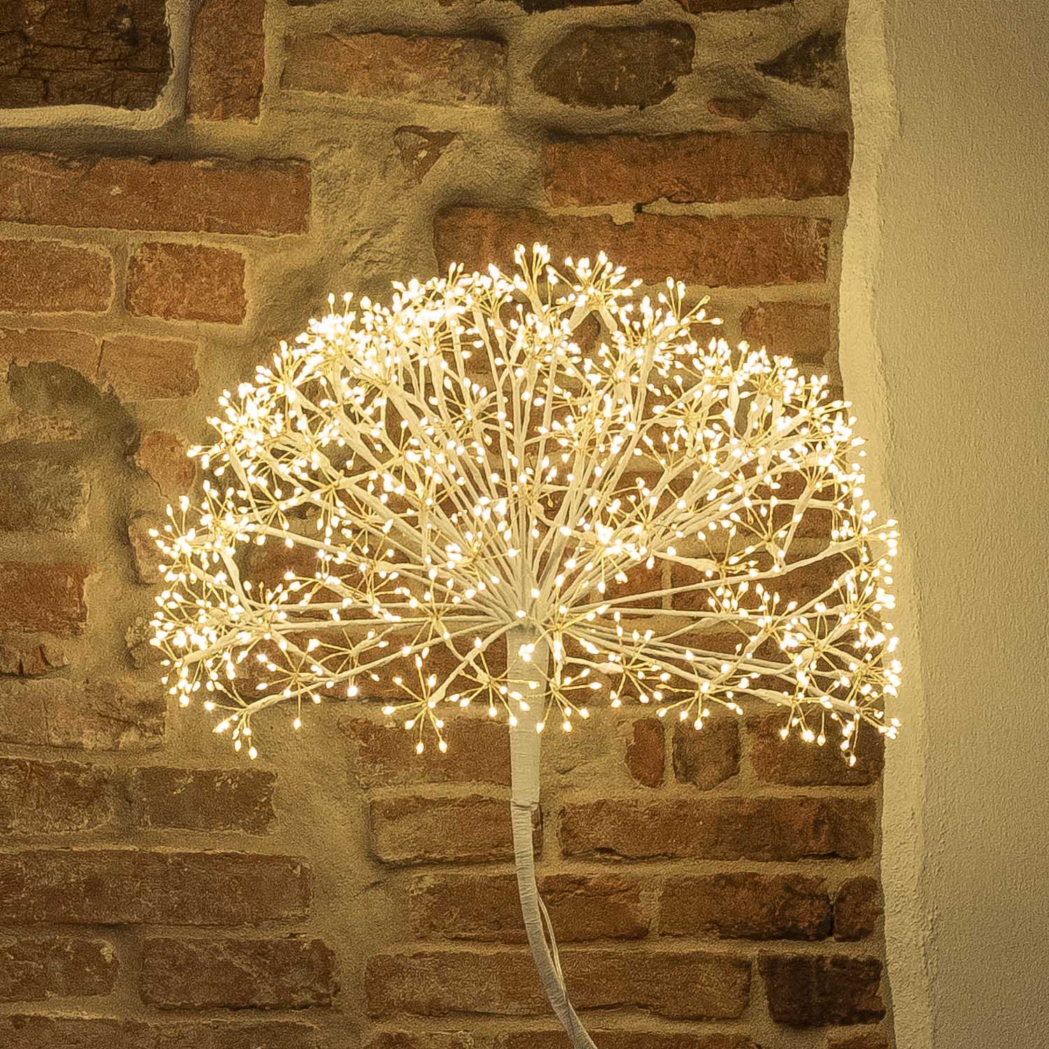 Albero Ramo sfera RICCO bianco, h 160 cm, 1350 microled bianco caldo, uso interno 7