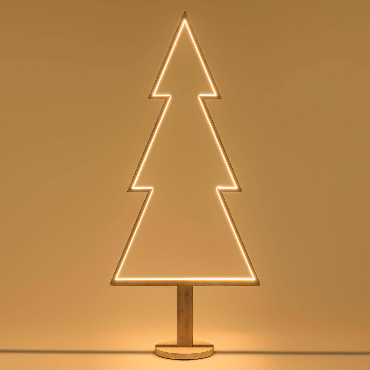 LED-Tannenbaum aus weißem Naturholz auf Fuß, 170 cm, RGB und warmweiß, Innenbereich 22 LED-Tannenbaum aus weißem Naturholz auf Fuß, 170 cm, RGB und warmweiß, Innenbereich 22