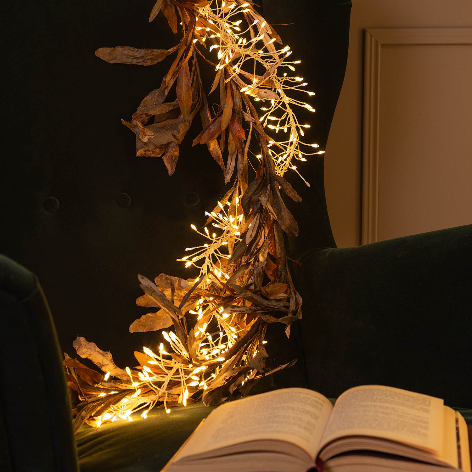 Guirlande Festoon argentée 10 m, 2400 microled blanc chaud et blanc froid, haute densité 4 Guirlande Festoon argentée 10 m, 2400 microled blanc chaud et blanc froid, haute densité 4