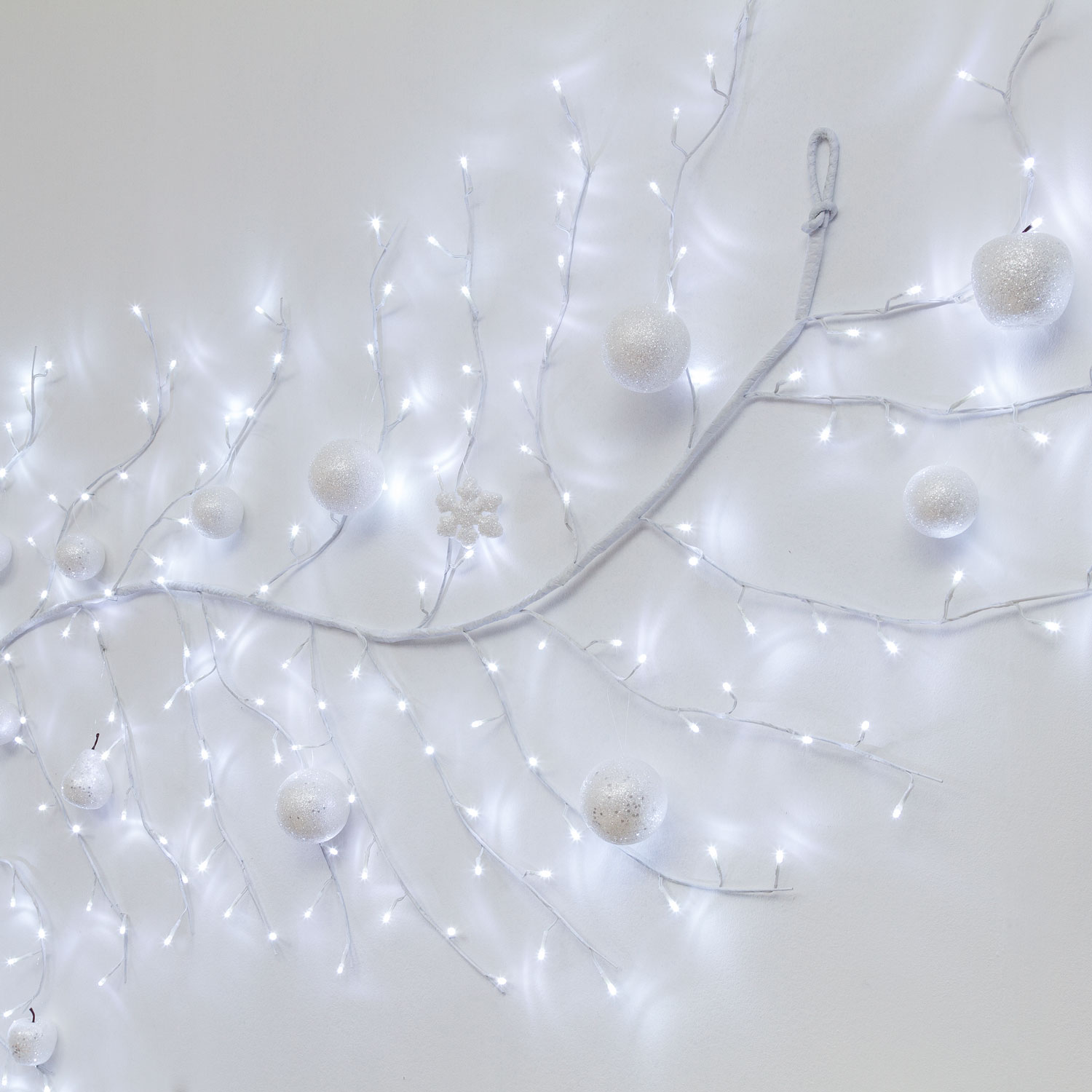 Branche blanche h 3 m, 288 led blanc froid 10 Branche blanche h 3 m, 288 led blanc froid 10