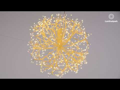 Leuchtende RICCO-Sphäre mit weißen Ästen, Ø 40 cm, 576 Micro-LED warmweiß, innenverwendung 2 Leuchtende RICCO-Sphäre mit weißen Ästen, Ø 40 cm, 576 Micro-LED warmweiß, innenverwendung 2