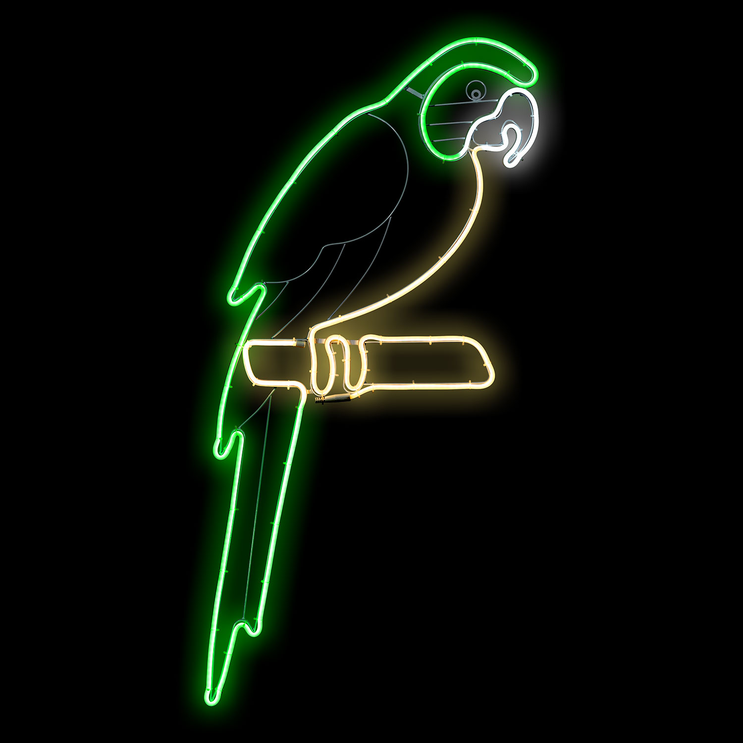 Figura Papagayo lado izquierdo, manguera efecto neón, 120 cm, 480 led verde y blanco cálido 4 Figura Papagayo lado izquierdo, manguera efecto neón, 120 cm, 480 led verde y blanco cálido 4