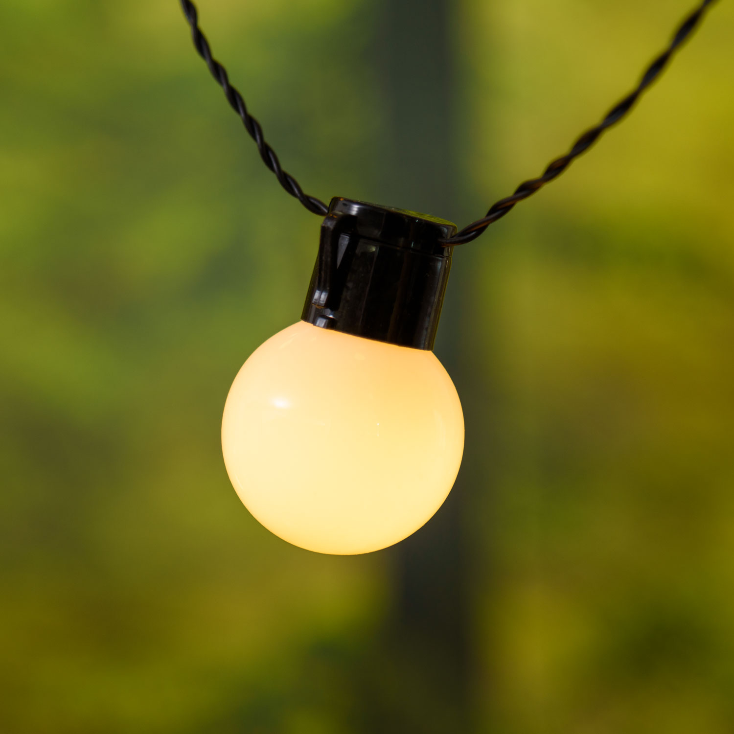 Guirnalda solar de 6 m, 15 bombillas blancas Ø 50 mm, led blanco cálido 11 Guirnalda solar de 6 m, 15 bombillas blancas Ø 50 mm, led blanco cálido 11