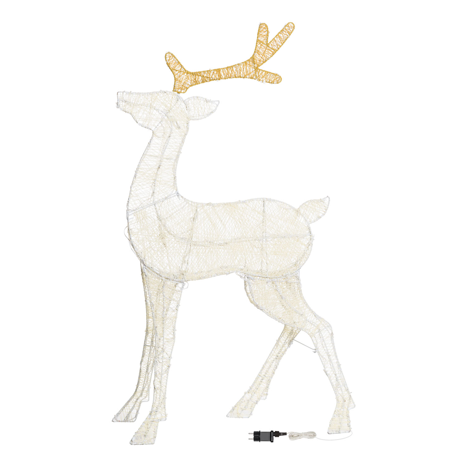 2D Light Cream & Brown Rentier H 137 cm, 170 LEDs Extra Warmweiß 6 2D Light Cream & Brown Rentier H 137 cm, 170 LEDs Extra Warmweiß 6