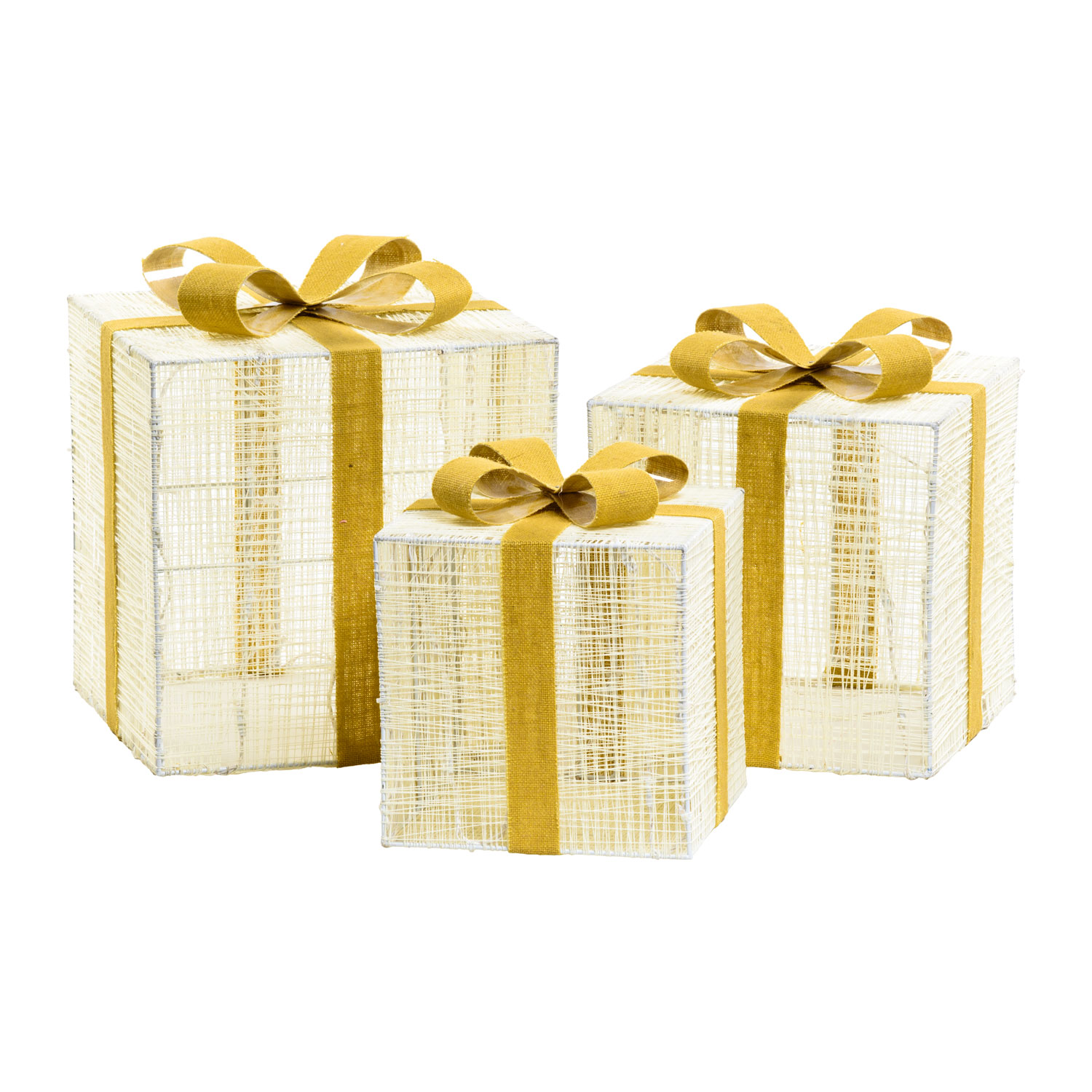 3D Light Cream & Brown 3er Set Geschenkpakete, h 40/35/30 cm, 120 LEDs Extra Warmweiß 5 3D Light Cream & Brown 3er Set Geschenkpakete, h 40/35/30 cm, 120 LEDs Extra Warmweiß 5