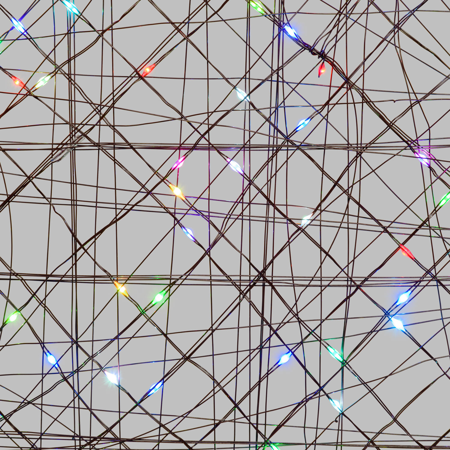 Quadratisches Paneel aus braunem Metall, 50 cm, 240 Micro LEDs RGB 8 Quadratisches Paneel aus braunem Metall, 50 cm, 240 Micro LEDs RGB 8
