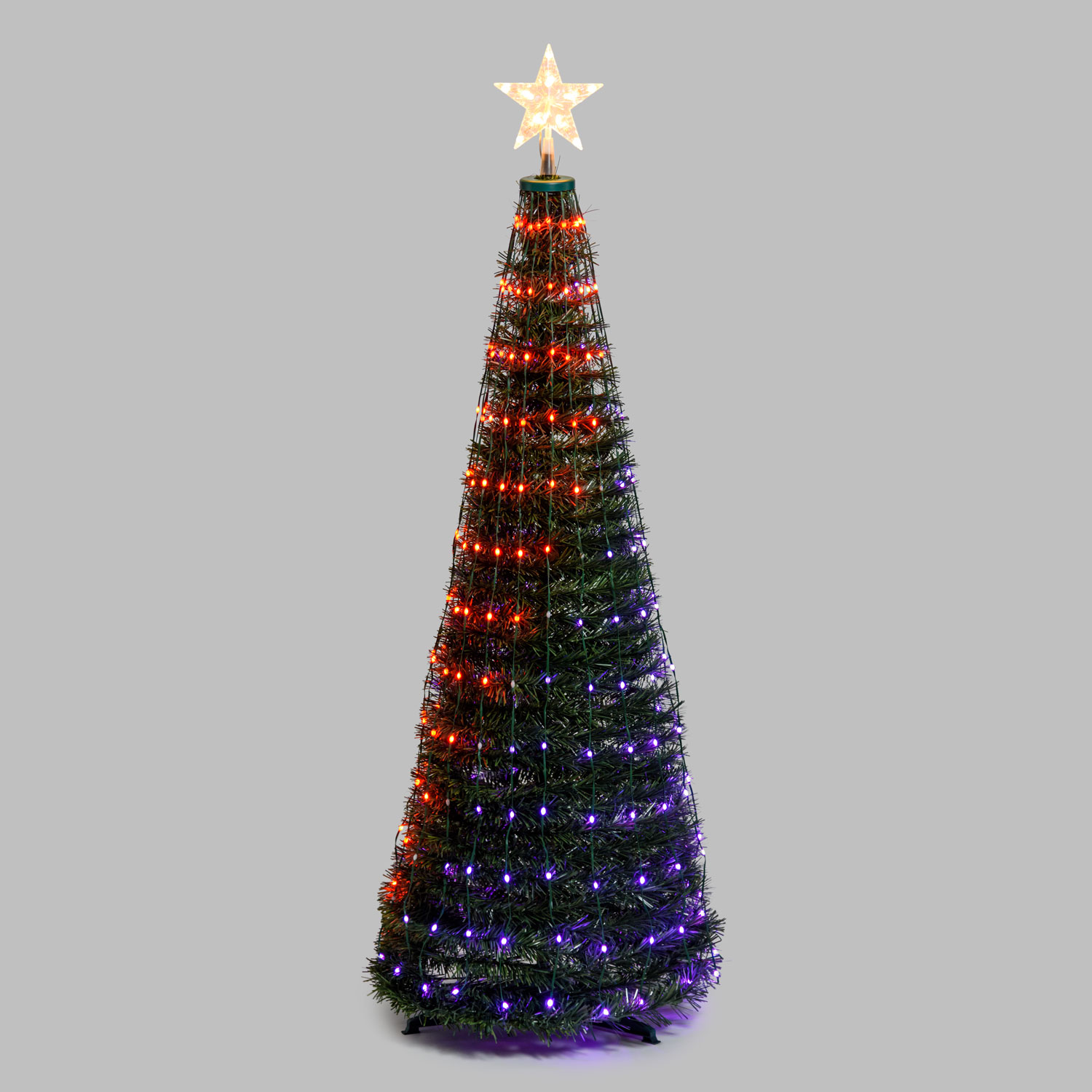 Faltbarer Baum aus künstlichem Kiefer, h. 150 cm, 234 RGB LED Lichterperlen 8 Faltbarer Baum aus künstlichem Kiefer, h. 150 cm, 234 RGB LED Lichterperlen 8