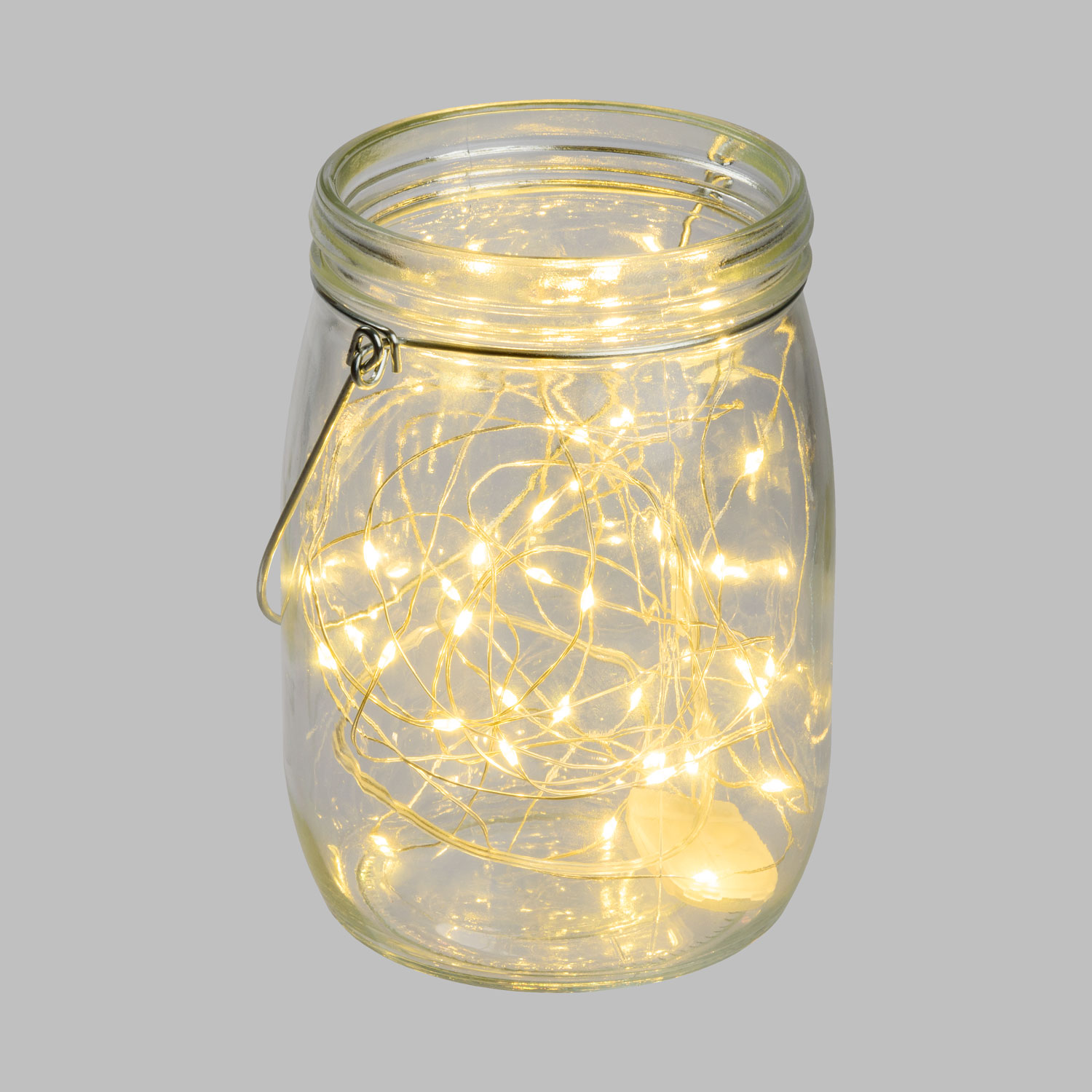 Barattolo di vetro con 80 micro led bianco caldo e freddo 4 Barattolo di vetro con 80 micro led bianco caldo e freddo 4