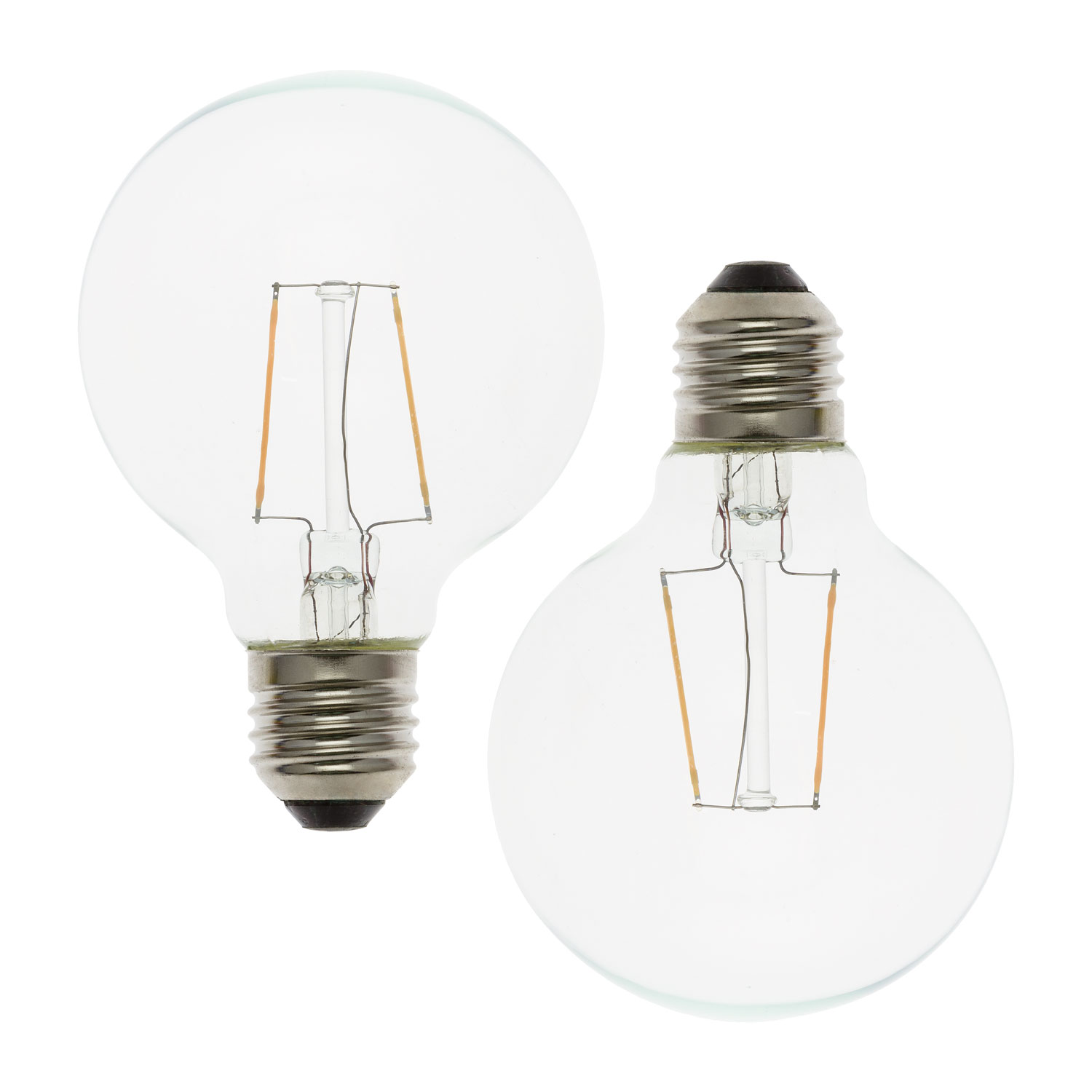2 Set Vintage LED 36V Spare Globe Bulbs, Ø8cm, Warm White 2 Set Vintage LED 36V Spare Globe Bulbs, Ø8cm, Warm White
