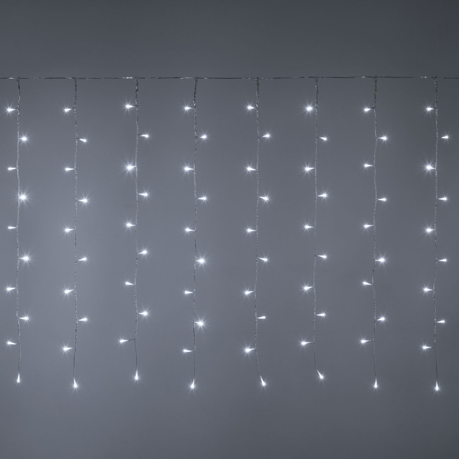 Tenda 2 x h 1 m, 120 led bianco freddo, cavo trasparente, timer  Tenda 2 x h 1 m, 120 led bianco freddo, cavo trasparente, timer
