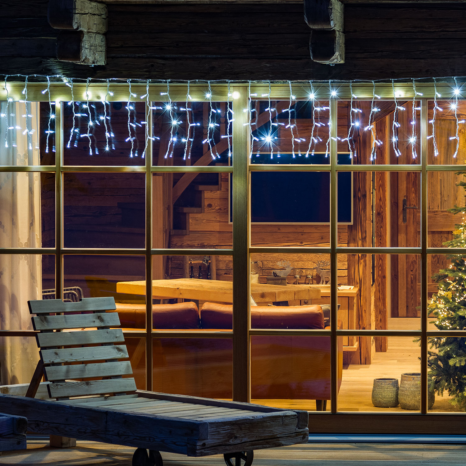 Lichtervorhang 3 x h 0,5 m, 120 Maxi LEDs kaltweiß, transparentes Kabel, erweiterbar 11 Lichtervorhang 3 x h 0,5 m, 120 Maxi LEDs kaltweiß, transparentes Kabel, erweiterbar 11