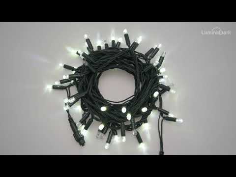 Catena 10 m, 60 superled bianco freddo, cavo verde, prolungabile 2 Catena 10 m, 60 superled bianco freddo, cavo verde, prolungabile 2